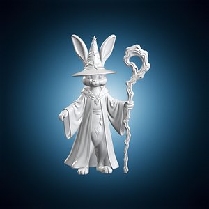 3D Wizard Rabbit 3D Print Model