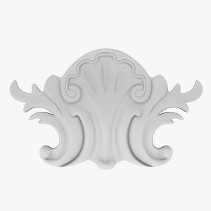 Cartouche Ornament 034 3D