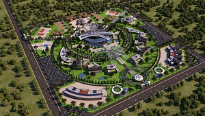 Futuristic City - 2021 - 04 - 2Ds Plans - 3Ds Files 3D model