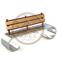 Modular Shopping Mall Bench Seating v4