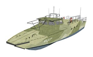 combat boat 90h 3D model