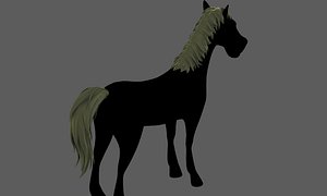 Horse mane and tail V01 model