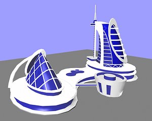 unique building design 3d obj