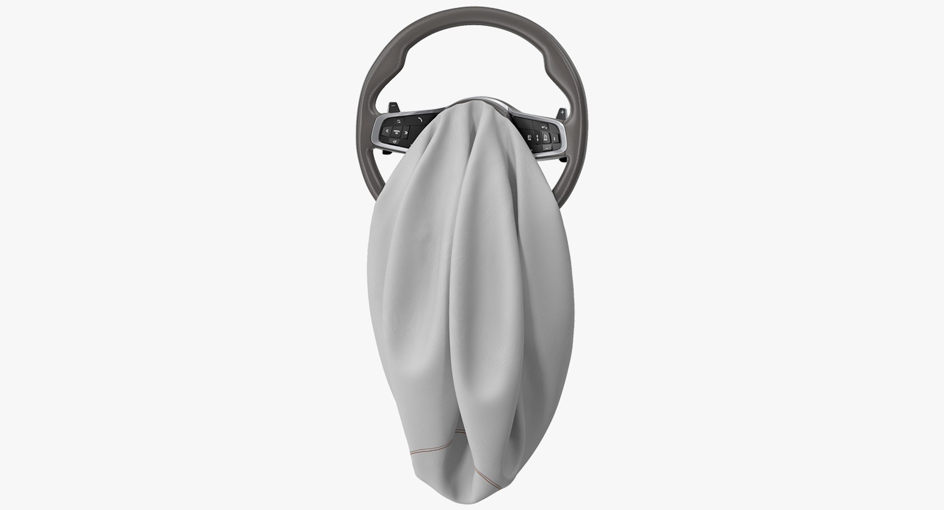 Steering Wheel with Airbag Collection 3D model preview