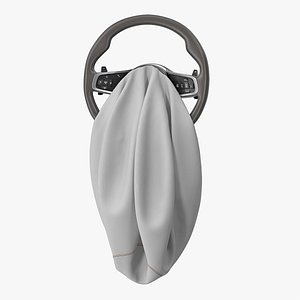 Steering Wheel with Used Airbag 3D Model