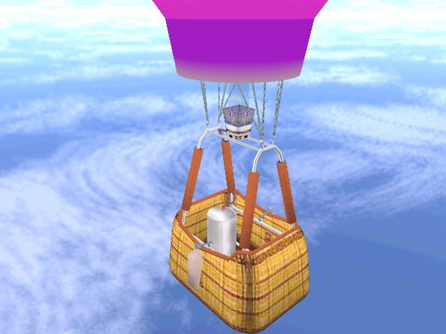 Typisch haar ozon free -air balloon gondola 3d model