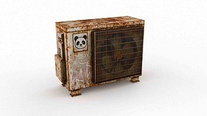 3D Retro AC outdoor unit model