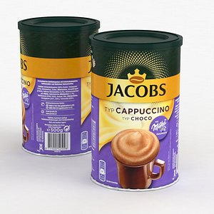 Coffe Can Jacobs Cappuccino Choco Milka 500g 2022 3D model