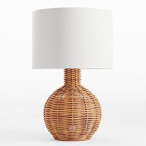 Round Woven Table Lamp 3D model