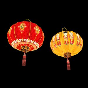3D Chinese red lantern