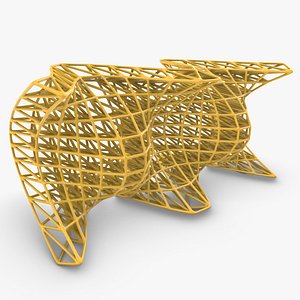 3D Wavy Truss Structure Sine Wall