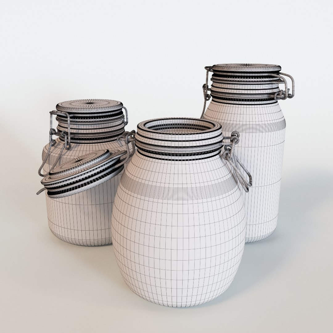 3d sealed jars https://p.turbosquid.com/ts-thumb/wS/uPFKSX/dsuJPYFM/3jars_edges1/jpg/1453457832/1920x1080/fit_q87/d29f4971d2da4e64922523a7147e9a5c0ab0bfb5/3jars_edges1.jpg