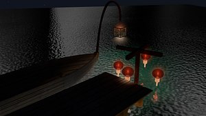 chinese lantern 3d c4d