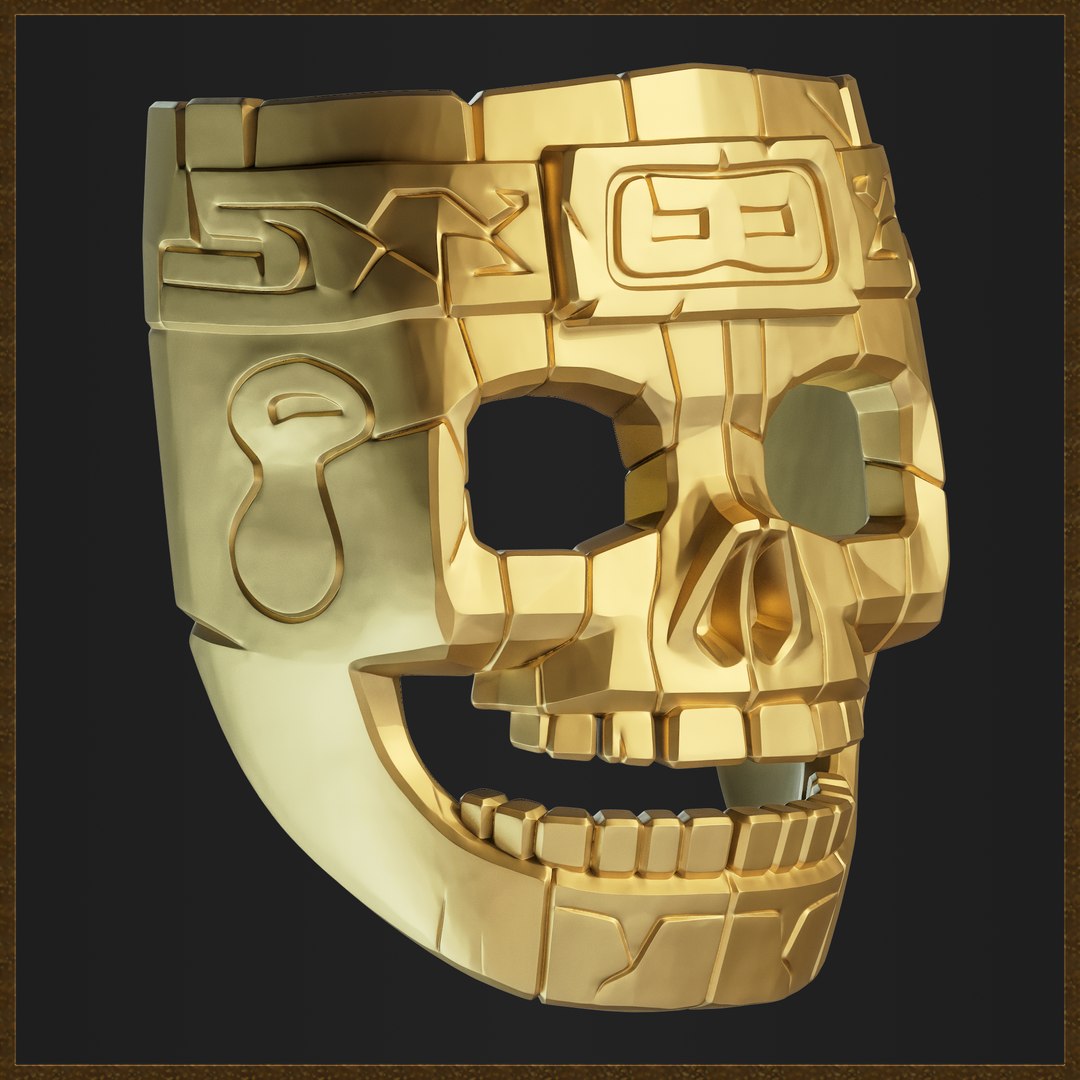 Aztec Skull Mask 3D Model - TurboSquid 2431001