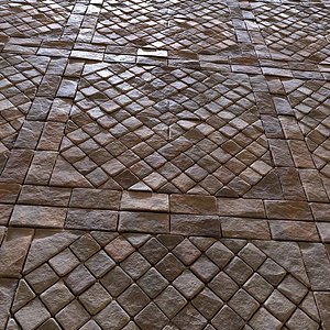 3D model Tileable Floor 4x4m  Game Ready