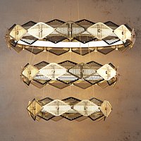 Rote Triple Chandelier