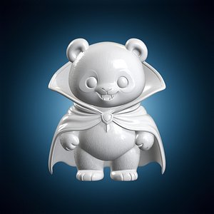 3D Chibi Panda Vampire 3D Print Model model