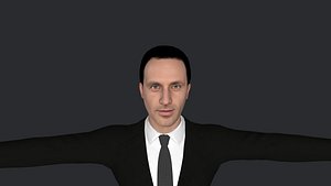 3D Andrew Lincoln  Hyper Realistic Full Body Fully Rigged 3D Character