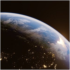 Earth for realtime render Eevee 3D model