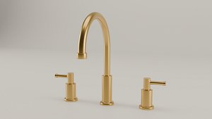 3D Golden faucet