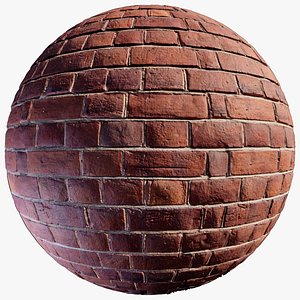 3D model 4K Red Brick Wall Texture 1