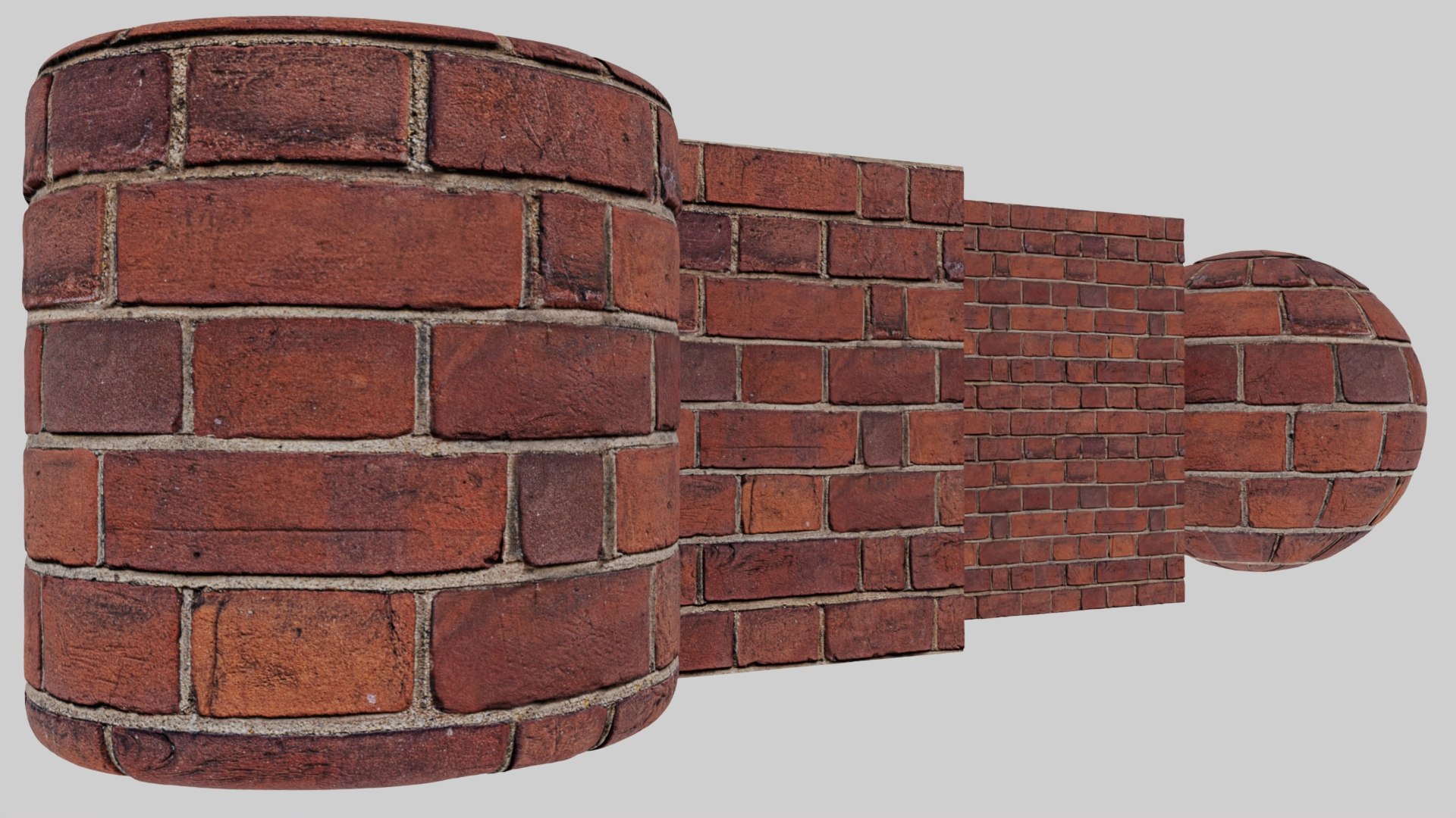 3D Model 4K Red Brick Wall Texture 1 - TurboSquid 2486105