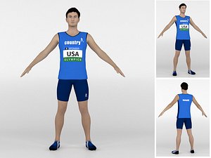 Athlete Runner 07 3D model