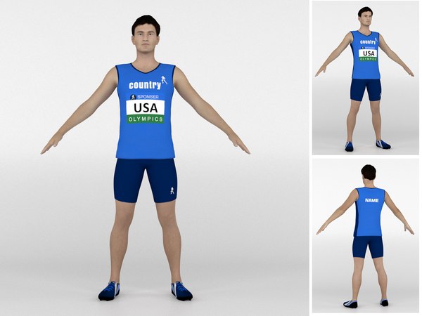 Athlete Runner 07 3D model