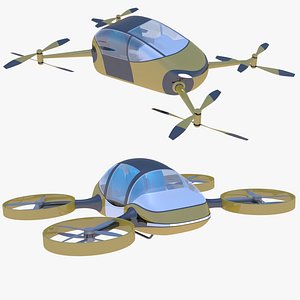 3D Passenger drones collection 2023 model