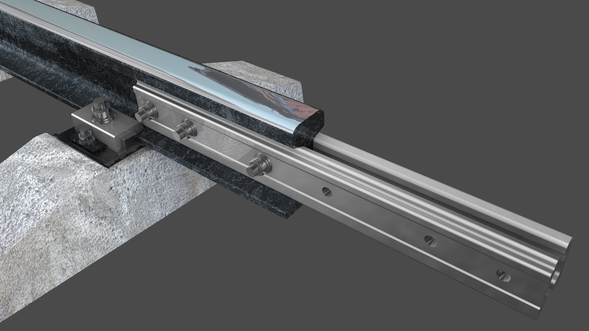 Railway Rails Section Model - TurboSquid 2463822