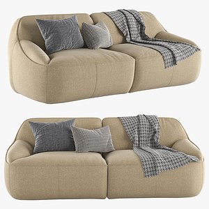 Sofa LXR26 Nivti 2 Seater by Leolux Lx 3D model