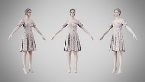 Dress 26 Gradient Wave Pattern