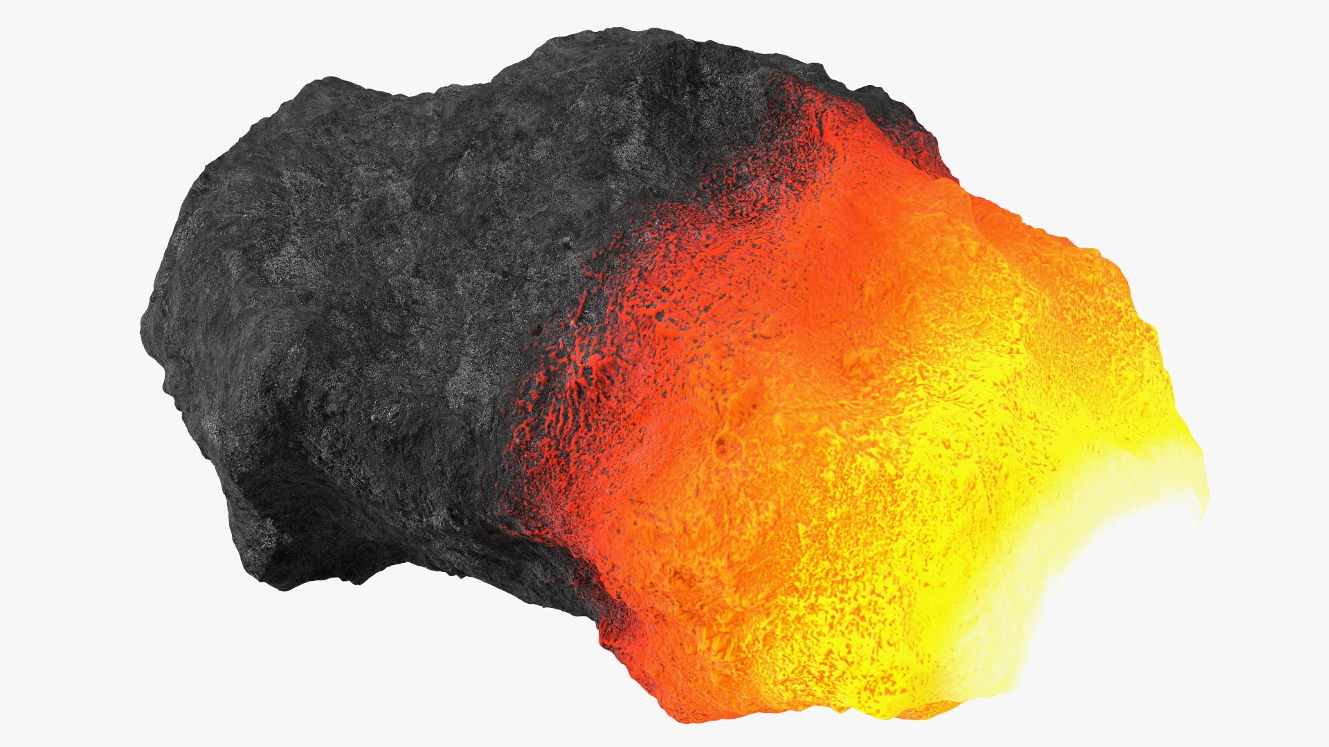 Asteroid Burning in Atmosphere 3D model preview
