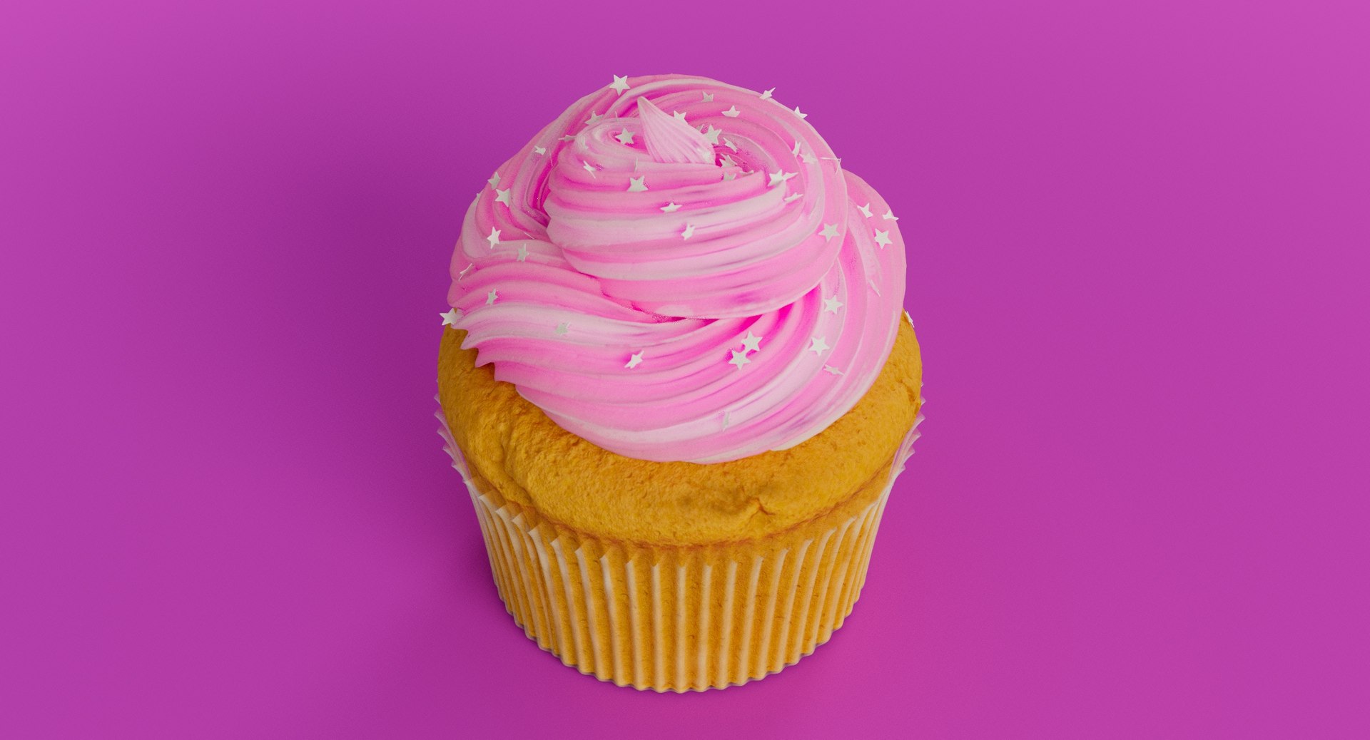 Pink Cupcake Food Dessert 3D TurboSquid 1555162