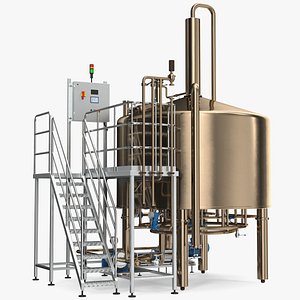 alcohol production plant 3D model