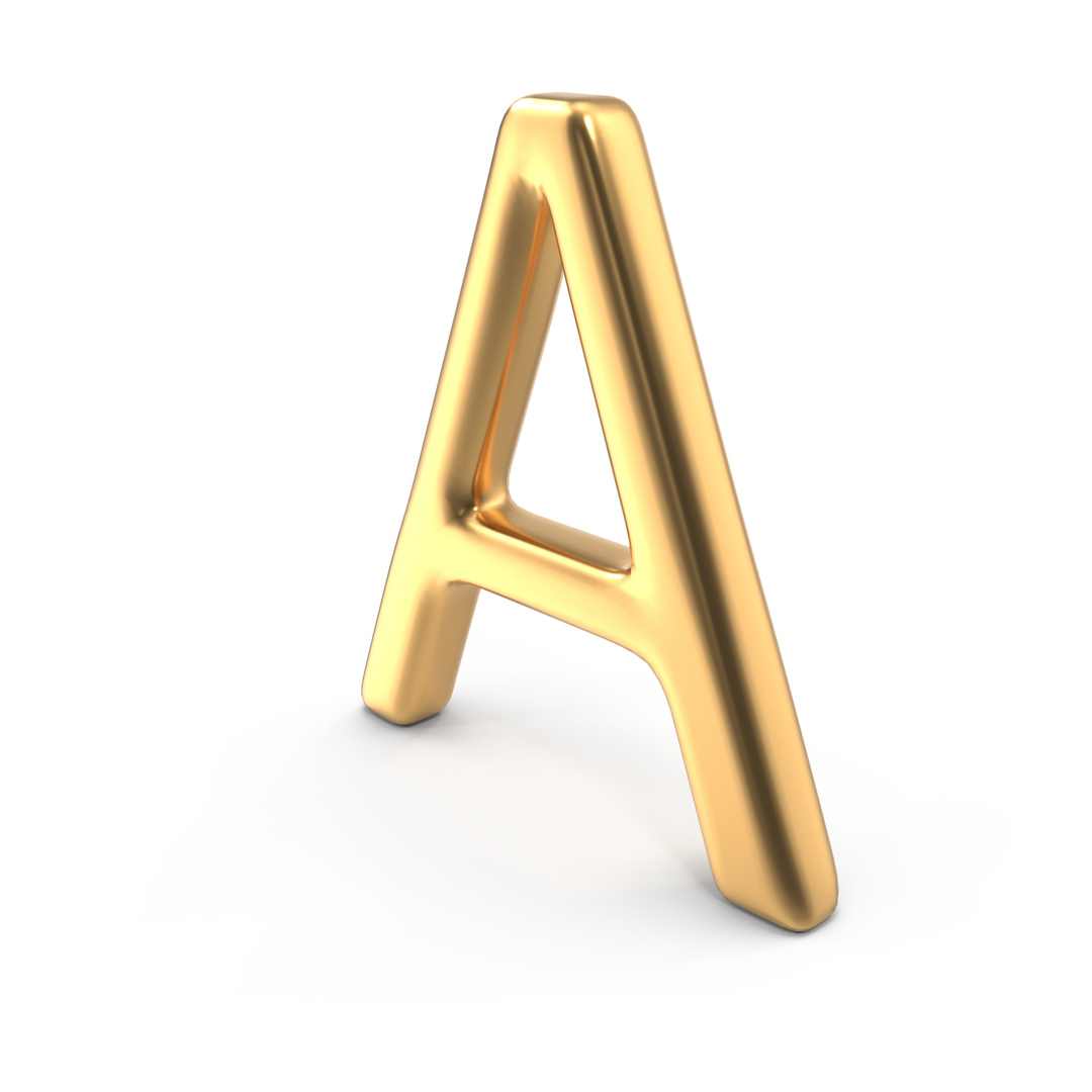 3D Alphabet Gold 1 - TurboSquid 2137785