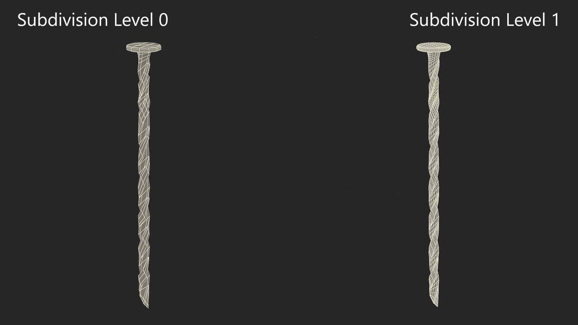 Spiral Shank Nails 3D Model TurboSquid 2059849