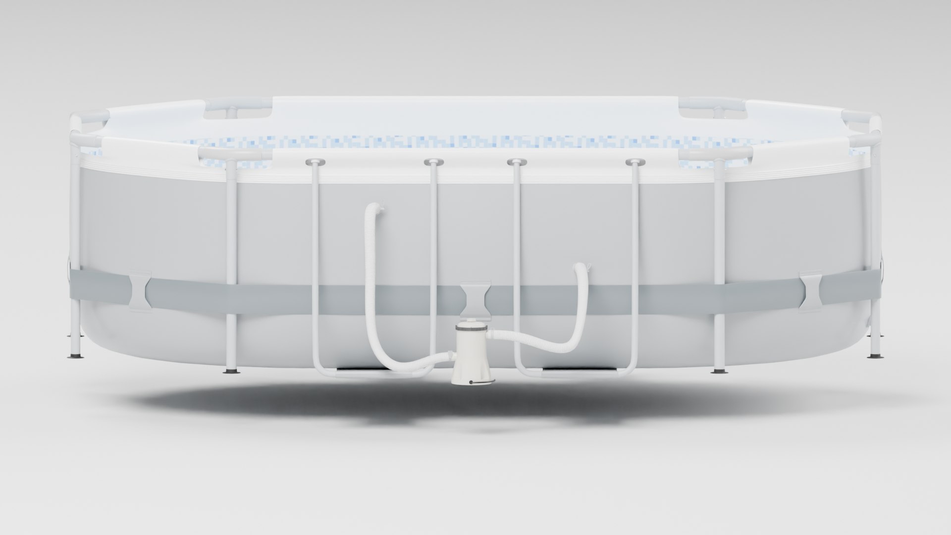 Oval Above Ground Pool Blue Interior 3D Model - TurboSquid 2632336