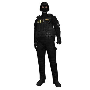 rigged swat soldier max