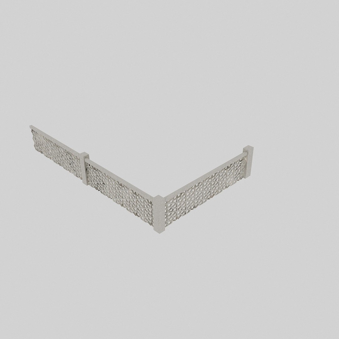 3D Hexagon Railing - TurboSquid 1454221
