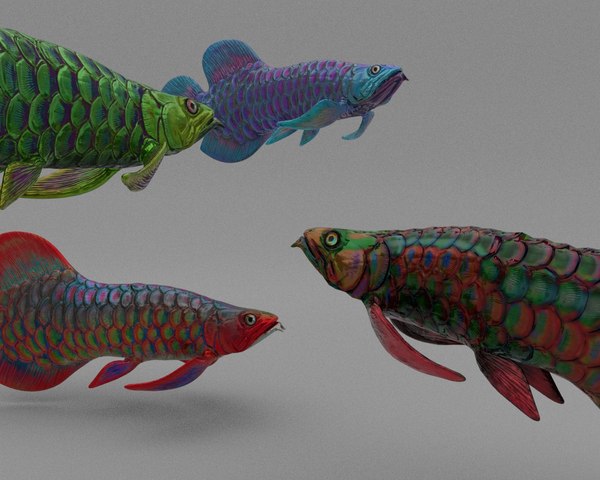 3d model dragon fish