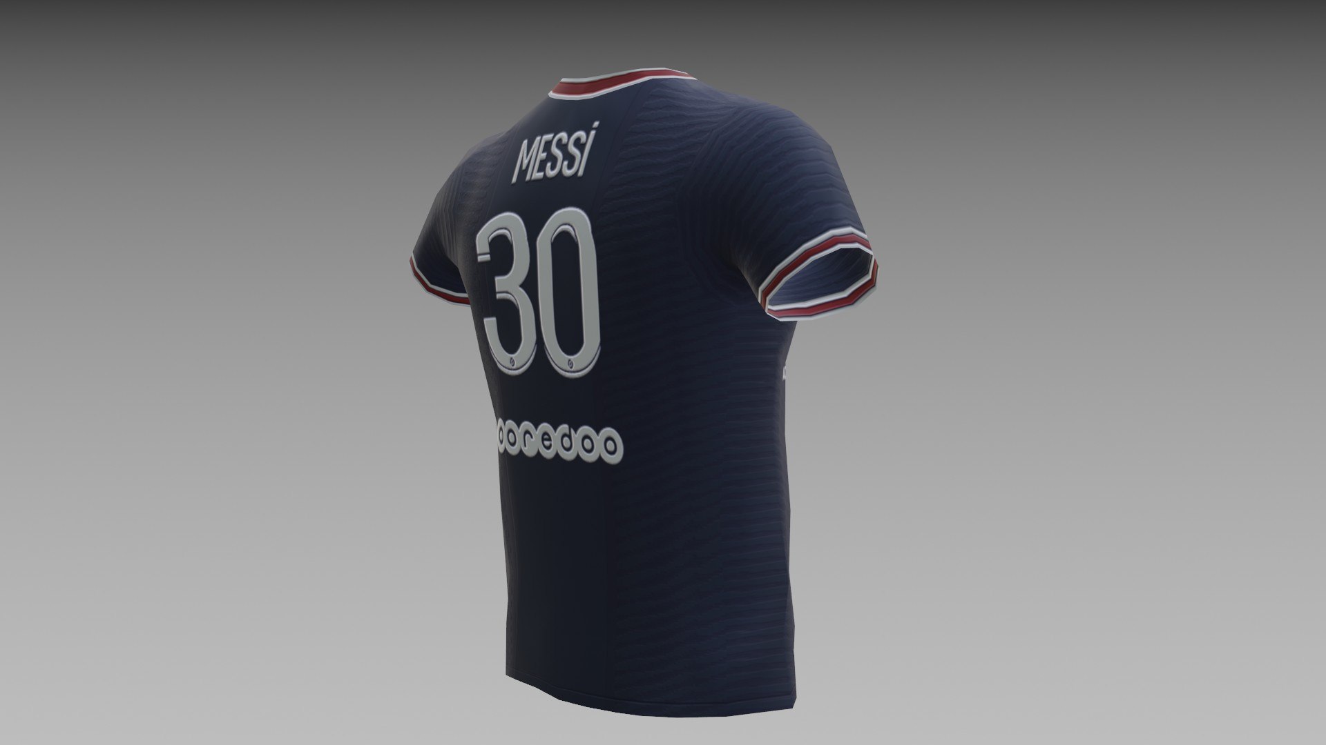 3D Messi PSG 30 - T Shirt Low Poly Model - TurboSquid 1775820