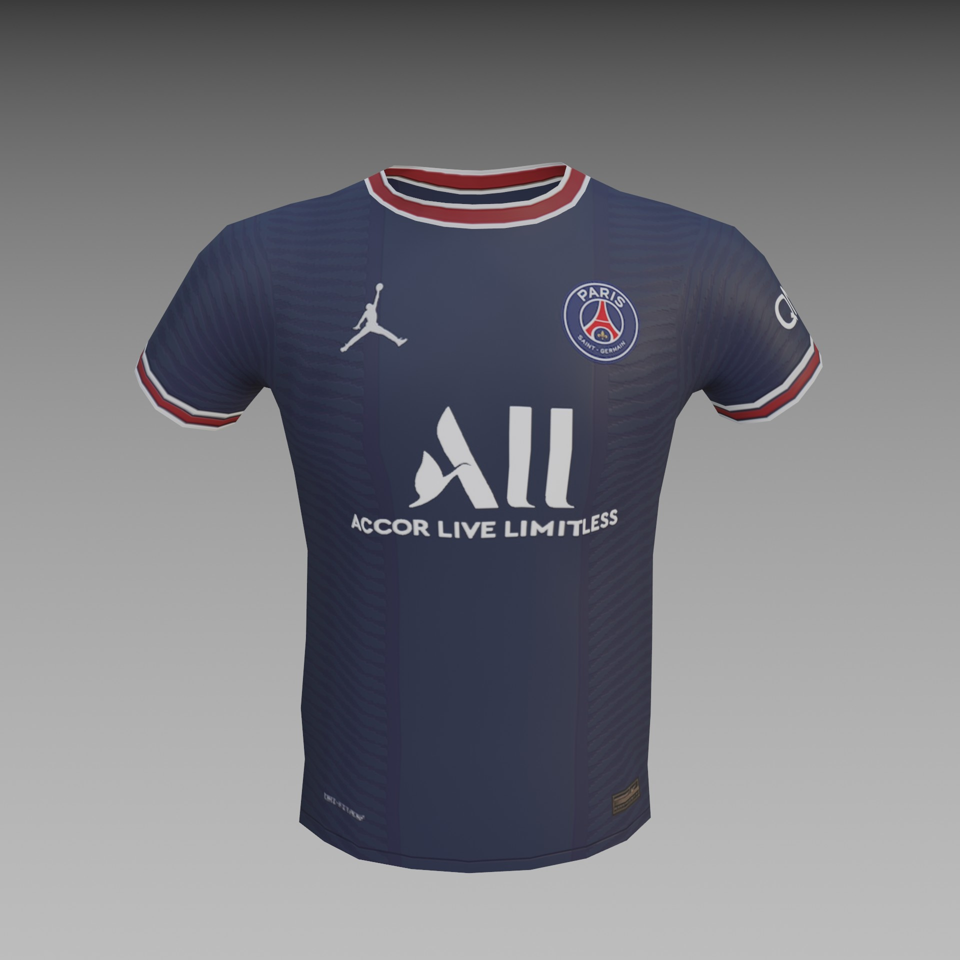 3D Messi PSG 30 - T shirt Low poly model - TurboSquid 1775820