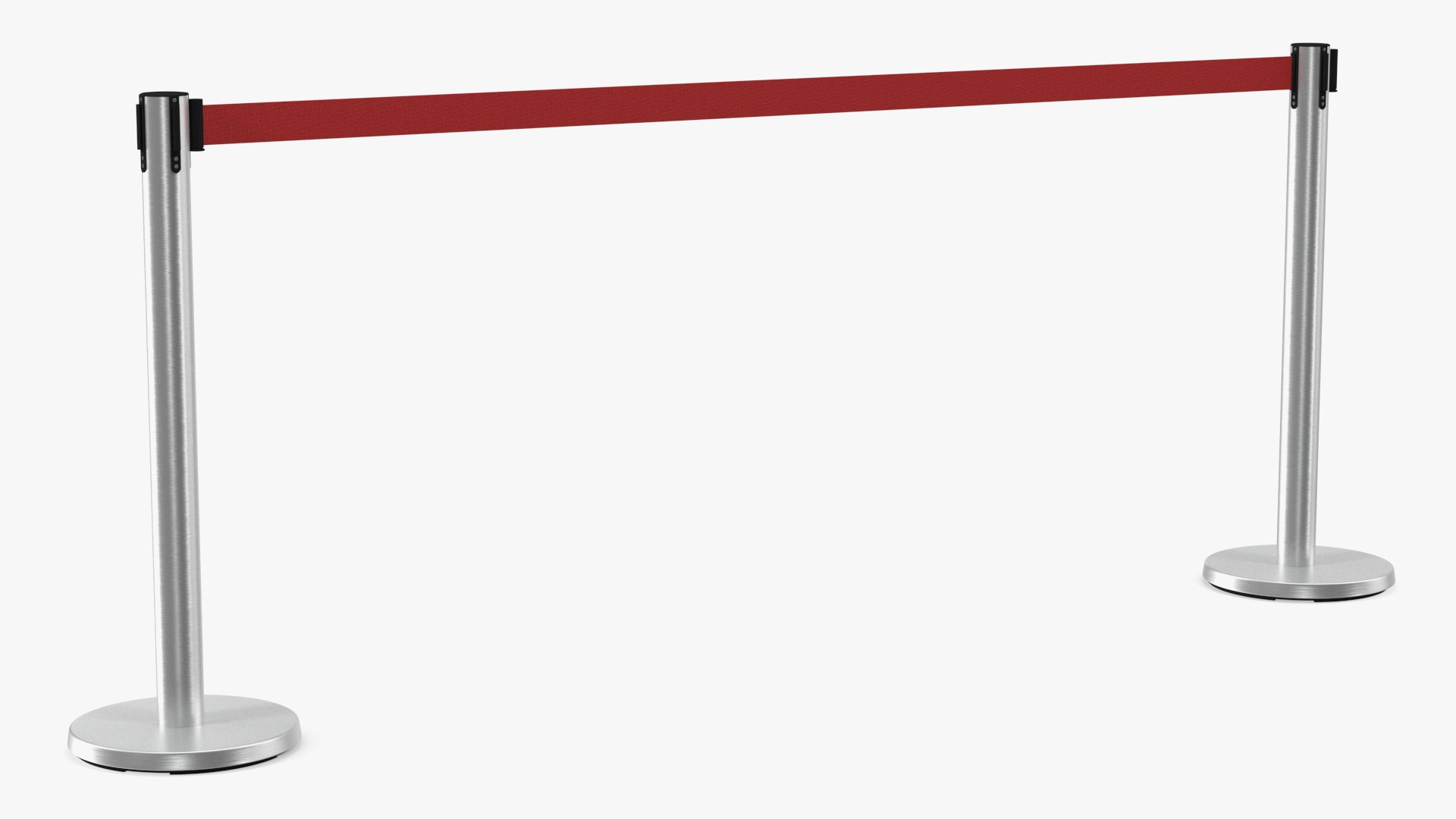 Stanchion Belt Barriers Red 3D model preview