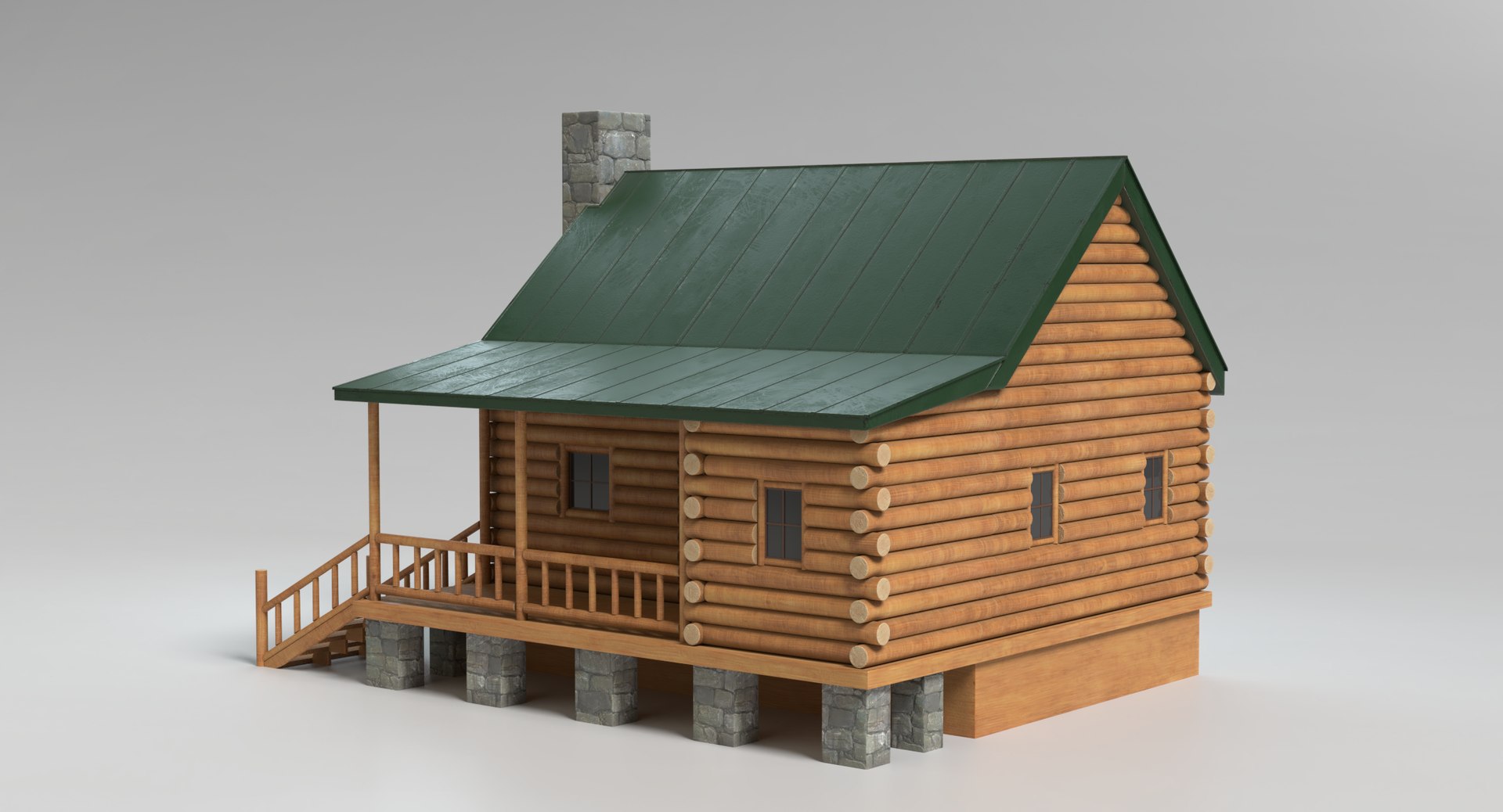 Log Cabin 3D Model - TurboSquid 1306070
