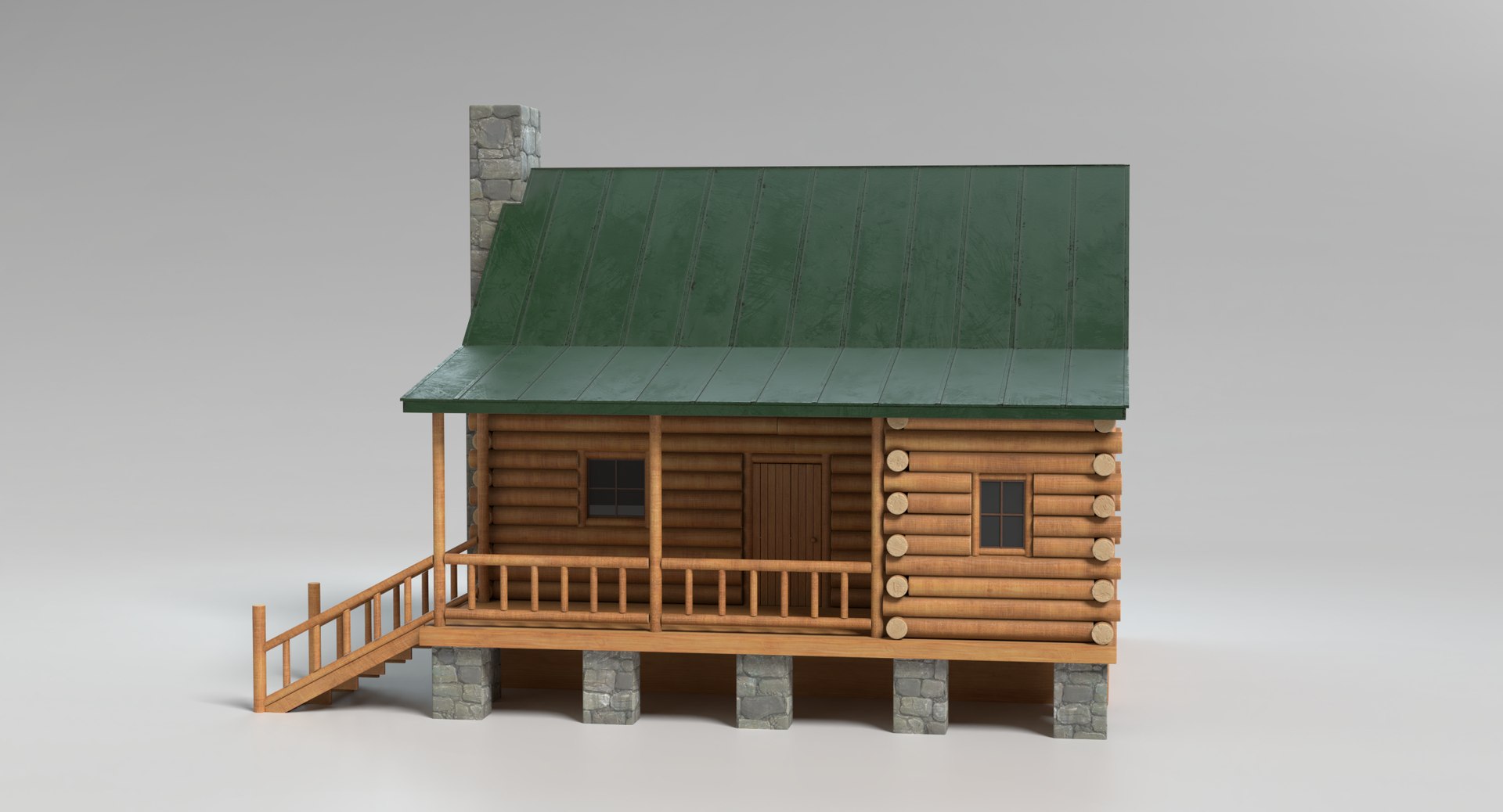 Log Cabin 3D Model - TurboSquid 1306070