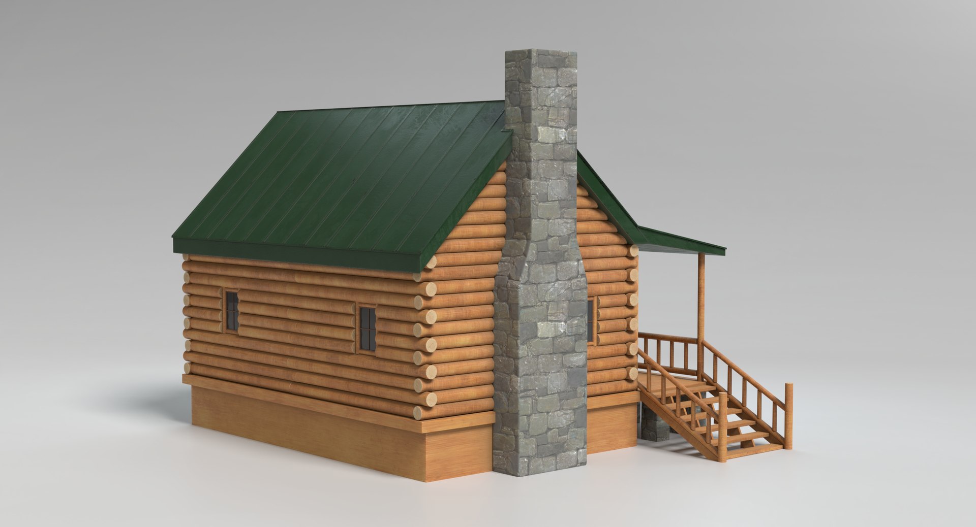 Log Cabin 3D Model - TurboSquid 1306070