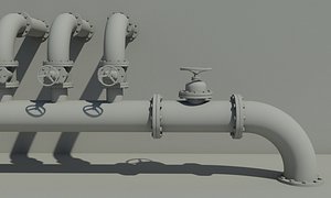 industrial pipes 3d model