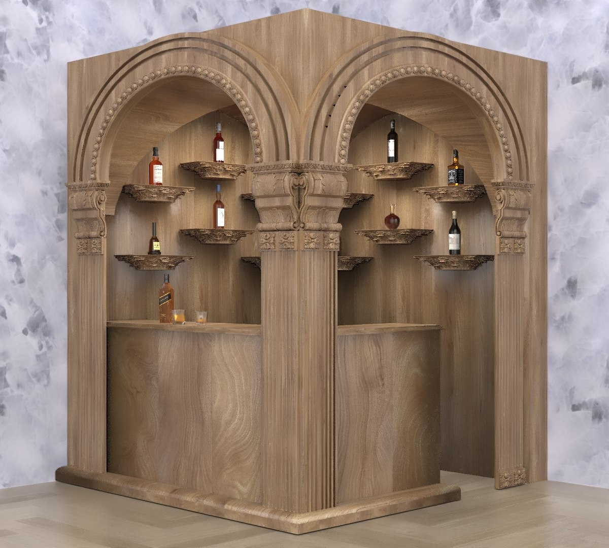 Home Bar 3D Model - TurboSquid 1761608