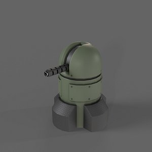 PBR Turret Gun 06 Green